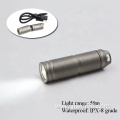 With 130 Lumen Li-ion Battery Torch Titanium Flashlight